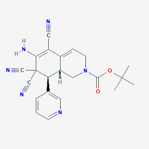 tert-butyl 6-amino-5,7,7-tricyano-8-(3-pyridinyl)-3,7,8,8a-tetrahydro-2(1H)-isoquinolinecarboxylate
