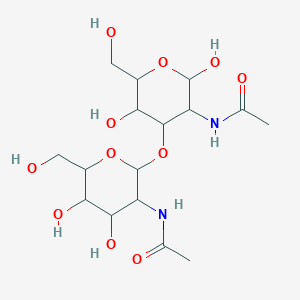 molecular formula C₁₆H₂₈N₂O₁₁ B043316 GlcNAc1-beta-3GalNAc CAS No. 95673-98-6