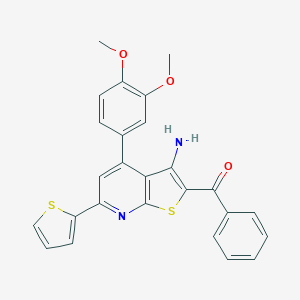 [3-Amino-4-(3,4-dimethoxyphenyl)-6-thiophen-2-ylthieno[2,3-b]pyridin-2-yl]-phenylmethanone