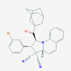 molecular formula C31H28BrN3O B433168 1-(1-adamantylcarbonyl)-2-(3-bromophenyl)-1,2-dihydropyrrolo[1,2-a]quinoline-3,3(3aH)-dicarbonitrile CAS No. 302925-54-8