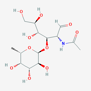 molecular formula C₁₄H₂₅NO₁₀ B043317 3-O-Fucopyranosyl-2-acetamido-2-deoxyglucopyranose CAS No. 52630-68-9