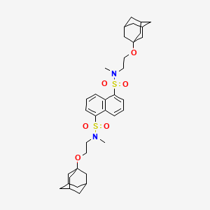 molecular formula C36H50N2O6S2 B4331703 N1,N5-BIS[2-(ADAMANTAN-1-YLOXY)ETHYL]-N1,N5-DIMETHYLNAPHTHALENE-1,5-DISULFONAMIDE 
