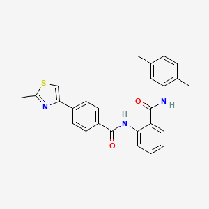 molecular formula C26H23N3O2S B4331734 N-{2-[(2,5-DIMETHYLPHENYL)CARBAMOYL]PHENYL}-4-(2-METHYL-1,3-THIAZOL-4-YL)BENZAMIDE 