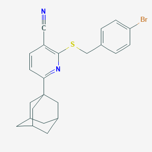6-(1-Adamantyl)-2-[(4-bromobenzyl)sulfanyl]nicotinonitrile