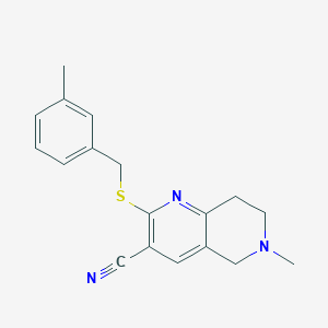 6-Methyl-2-[(3-methylbenzyl)sulfanyl]-5,6,7,8-tetrahydro[1,6]naphthyridine-3-carbonitrile