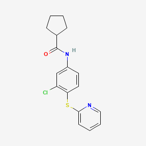 molecular formula C17H17ClN2OS B4331936 N-[3-chloro-4-(pyridin-2-ylsulfanyl)phenyl]cyclopentanecarboxamide 