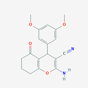 2-amino-4-(3,5-dimethoxyphenyl)-5-oxo-5,6,7,8-tetrahydro-4H-chromene-3-carbonitrile