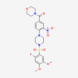 molecular formula C23H27FN4O8S B4331950 4-{4-[4-(2-FLUORO-4,5-DIMETHOXYBENZENESULFONYL)PIPERAZIN-1-YL]-3-NITROBENZOYL}MORPHOLINE 