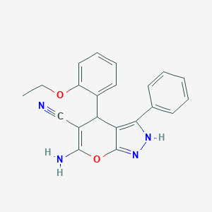 6-Amino-4-(2-ethoxyphenyl)-3-phenyl-1,4-dihydropyrano[2,3-c]pyrazole-5-carbonitrile