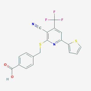 4-({[3-Cyano-6-(2-thienyl)-4-(trifluoromethyl)-2-pyridinyl]sulfanyl}methyl)benzoic acid