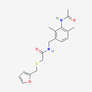 molecular formula C18H22N2O3S B4331996 N-(3-ACETAMIDO-2,4-DIMETHYLBENZYL)-2-[(2-FURYLMETHYL)SULFANYL]ACETAMIDE 