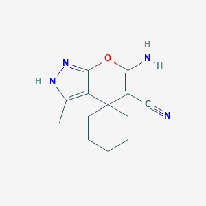 6'-amino-3'-methyl-1'H-spiro[cyclohexane-1,4'-pyrano[2,3-c]pyrazole]-5'-carbonitrile