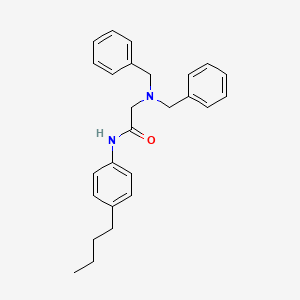 molecular formula C26H30N2O B4332065 N-(4-butylphenyl)-2-(dibenzylamino)acetamide 