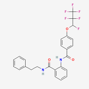 molecular formula C25H20F6N2O3 B4332167 2-[4-(1,2,2,3,3,3-HEXAFLUOROPROPOXY)BENZAMIDO]-N-(2-PHENYLETHYL)BENZAMIDE 