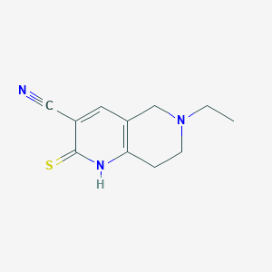 B433218 6-Ethyl-2-thioxo-1,2,5,6,7,8-hexahydro[1,6]naphthyridine-3-carbonitrile CAS No. 369611-10-9