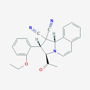 molecular formula C24H21N3O2 B433226 3-acetyl-2-(2-ethoxyphenyl)-2,3-dihydropyrrolo[2,1-a]isoquinoline-1,1(10bH)-dicarbonitrile CAS No. 956405-67-7