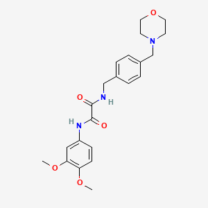 molecular formula C22H27N3O5 B4332270 N-(3,4-DIMETHOXYPHENYL)-N'-({4-[(MORPHOLIN-4-YL)METHYL]PHENYL}METHYL)ETHANEDIAMIDE 