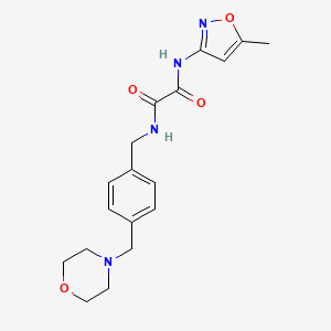 molecular formula C18H22N4O4 B4332278 N-(5-METHYL-12-OXAZOL-3-YL)-N'-({4-[(MORPHOLIN-4-YL)METHYL]PHENYL}METHYL)ETHANEDIAMIDE 
