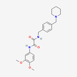 molecular formula C23H29N3O4 B4332287 N-(3,4-DIMETHOXYPHENYL)-N'-({4-[(PIPERIDIN-1-YL)METHYL]PHENYL}METHYL)ETHANEDIAMIDE 