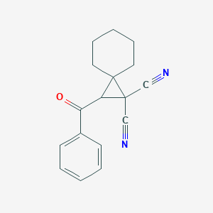 molecular formula C17H16N2O B433229 1-Benzoylspiro[2.5]octane-2,2-dicarbonitrile CAS No. 213178-83-7