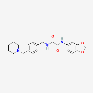 molecular formula C22H25N3O4 B4332292 N-(2H-1,3-BENZODIOXOL-5-YL)-N'-({4-[(PIPERIDIN-1-YL)METHYL]PHENYL}METHYL)ETHANEDIAMIDE 