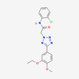 molecular formula C18H18ClN5O3 B4332395 N-(2-CHLOROPHENYL)-2-[5-(3-ETHOXY-4-METHOXYPHENYL)-2H-1,2,3,4-TETRAZOL-2-YL]ACETAMIDE 