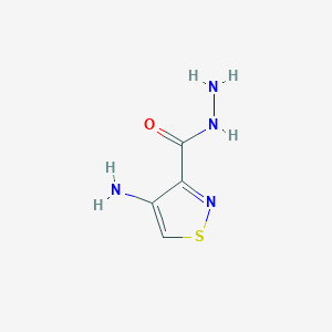 molecular formula C4H6N4OS B4332453 4-Amino-1,2-thiazole-3-carbohydrazide 