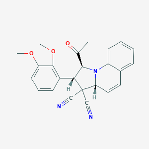 molecular formula C24H21N3O3 B433251 1-acetyl-2-(2,3-dimethoxyphenyl)-1,2-dihydropyrrolo[1,2-a]quinoline-3,3(3aH)-dicarbonitrile CAS No. 957296-91-2