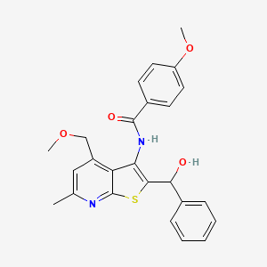 molecular formula C25H24N2O4S B4332520 N-{2-[hydroxy(phenyl)methyl]-4-(methoxymethyl)-6-methylthieno[2,3-b]pyridin-3-yl}-4-methoxybenzamide 