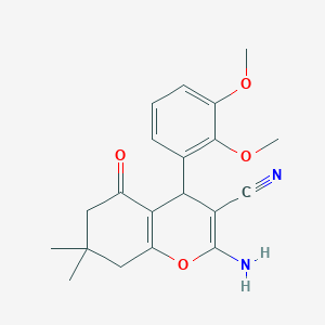 2-amino-4-(2,3-dimethoxyphenyl)-7,7-dimethyl-5-oxo-5,6,7,8-tetrahydro-4H-chromene-3-carbonitrile
