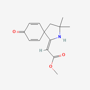 molecular formula C14H17NO3 B4332619 methyl (2Z)-(3,3-dimethyl-8-oxo-2-azaspiro[4.5]deca-6,9-dien-1-ylidene)ethanoate CAS No. 1206906-39-9