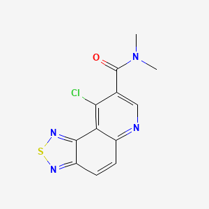 molecular formula C12H9ClN4OS B4332632 9-chloro-N,N-dimethyl-[1,2,5]thiadiazolo[3,4-f]quinoline-8-carboxamide 