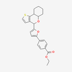 molecular formula C24H24O4S B4332657 ETHYL 4-(5-{4H,5AH,6H,7H,8H,9H,9AH-THIENO[3,2-C]CHROMEN-4-YL}FURAN-2-YL)BENZOATE 