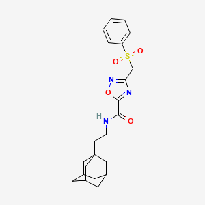 molecular formula C22H27N3O4S B4332725 N-[2-(ADAMANTAN-1-YL)ETHYL]-3-[(BENZENESULFONYL)METHYL]-1,2,4-OXADIAZOLE-5-CARBOXAMIDE 