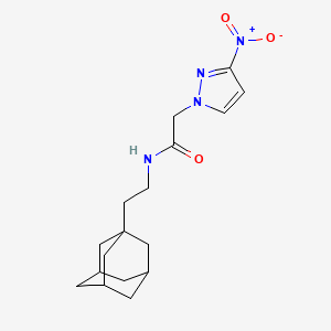 molecular formula C17H24N4O3 B4332736 N-[2-(ADAMANTAN-1-YL)ETHYL]-2-(3-NITRO-1H-PYRAZOL-1-YL)ACETAMIDE 