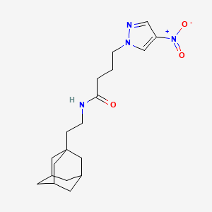 molecular formula C19H28N4O3 B4332753 N-[2-(ADAMANTAN-1-YL)ETHYL]-4-(4-NITRO-1H-PYRAZOL-1-YL)BUTANAMIDE 