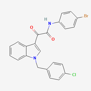 molecular formula C23H16BrClN2O2 B4332921 N-(4-BROMOPHENYL)-2-{1-[(4-CHLOROPHENYL)METHYL]-1H-INDOL-3-YL}-2-OXOACETAMIDE 