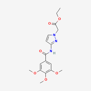 molecular formula C17H21N3O6 B4332947 ETHYL 2-[3-(3,4,5-TRIMETHOXYBENZAMIDO)-1H-PYRAZOL-1-YL]ACETATE 