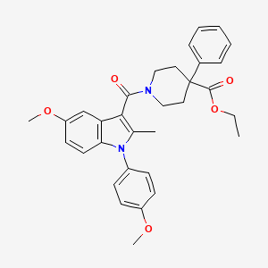 molecular formula C32H34N2O5 B4333112 ETHYL 1-[5-METHOXY-1-(4-METHOXYPHENYL)-2-METHYL-1H-INDOLE-3-CARBONYL]-4-PHENYLPIPERIDINE-4-CARBOXYLATE CAS No. 893770-66-6