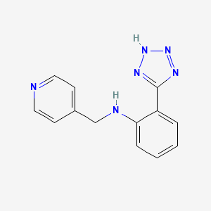 molecular formula C13H12N6 B4333493 N-[(PYRIDIN-4-YL)METHYL]-2-(1H-1,2,3,4-TETRAZOL-5-YL)ANILINE 