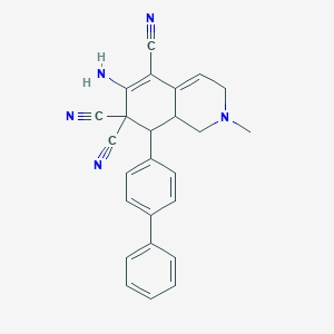 6-amino-8-[1,1'-biphenyl]-4-yl-2-methyl-2,3,8,8a-tetrahydro-5,7,7(1H)-isoquinolinetricarbonitrile