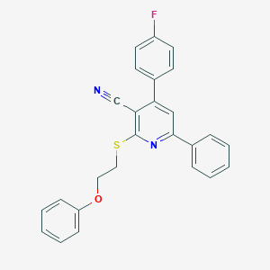 4-(4-Fluorophenyl)-2-[(2-phenoxyethyl)sulfanyl]-6-phenylnicotinonitrile