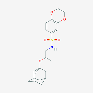 molecular formula C21H29NO5S B4333756 N-[2-(ADAMANTAN-1-YLOXY)PROPYL]-2,3-DIHYDRO-1,4-BENZODIOXINE-6-SULFONAMIDE 