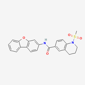 molecular formula C23H20N2O4S B4333781 N-(DIBENZO[B,D]FURAN-3-YL)-1-(METHYLSULFONYL)-1,2,3,4-TETRAHYDRO-6-QUINOLINECARBOXAMIDE 