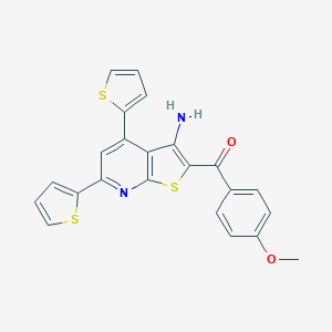 [3-Amino-4,6-di(2-thienyl)thieno[2,3-b]pyridin-2-yl](4-methoxyphenyl)methanone