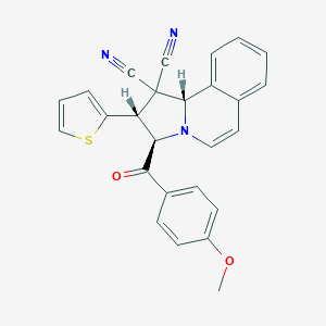 3-(4-methoxybenzoyl)-2-(2-thienyl)-2,3-dihydropyrrolo[2,1-a]isoquinoline-1,1(10bH)-dicarbonitrile