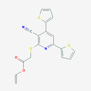 Vinyl 2-(3-cyano-4,6-di(2-thienyl)-2-pyridylthio)acetate