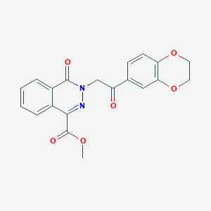 molecular formula C20H16N2O6 B4334293 methyl 3-[2-(2,3-dihydro-1,4-benzodioxin-6-yl)-2-oxoethyl]-4-oxo-3,4-dihydrophthalazine-1-carboxylate 