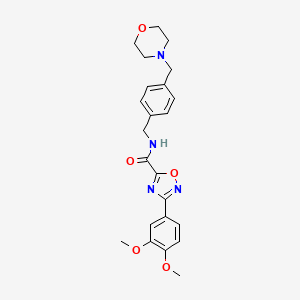 3-(3,4-dimethoxyphenyl)-N-[4-(morpholin-4-ylmethyl)benzyl]-1,2,4-oxadiazole-5-carboxamide