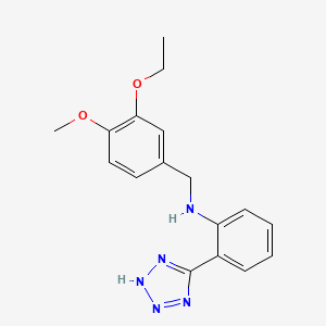 molecular formula C17H19N5O2 B4334519 N-[(3-ETHOXY-4-METHOXYPHENYL)METHYL]-2-(1H-1,2,3,4-TETRAZOL-5-YL)ANILINE 